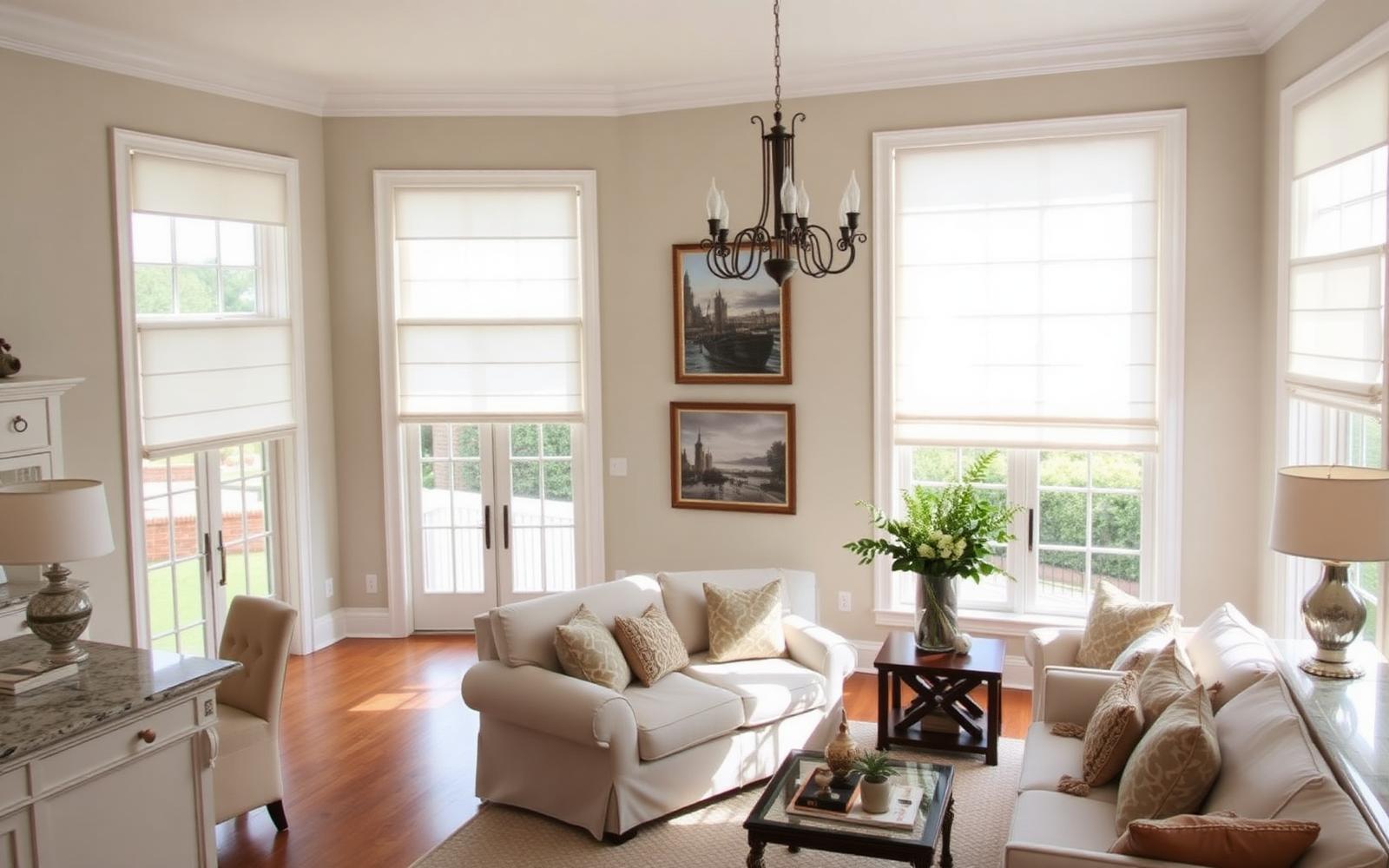 Interior of a traditional Englewood-area home with tall windows