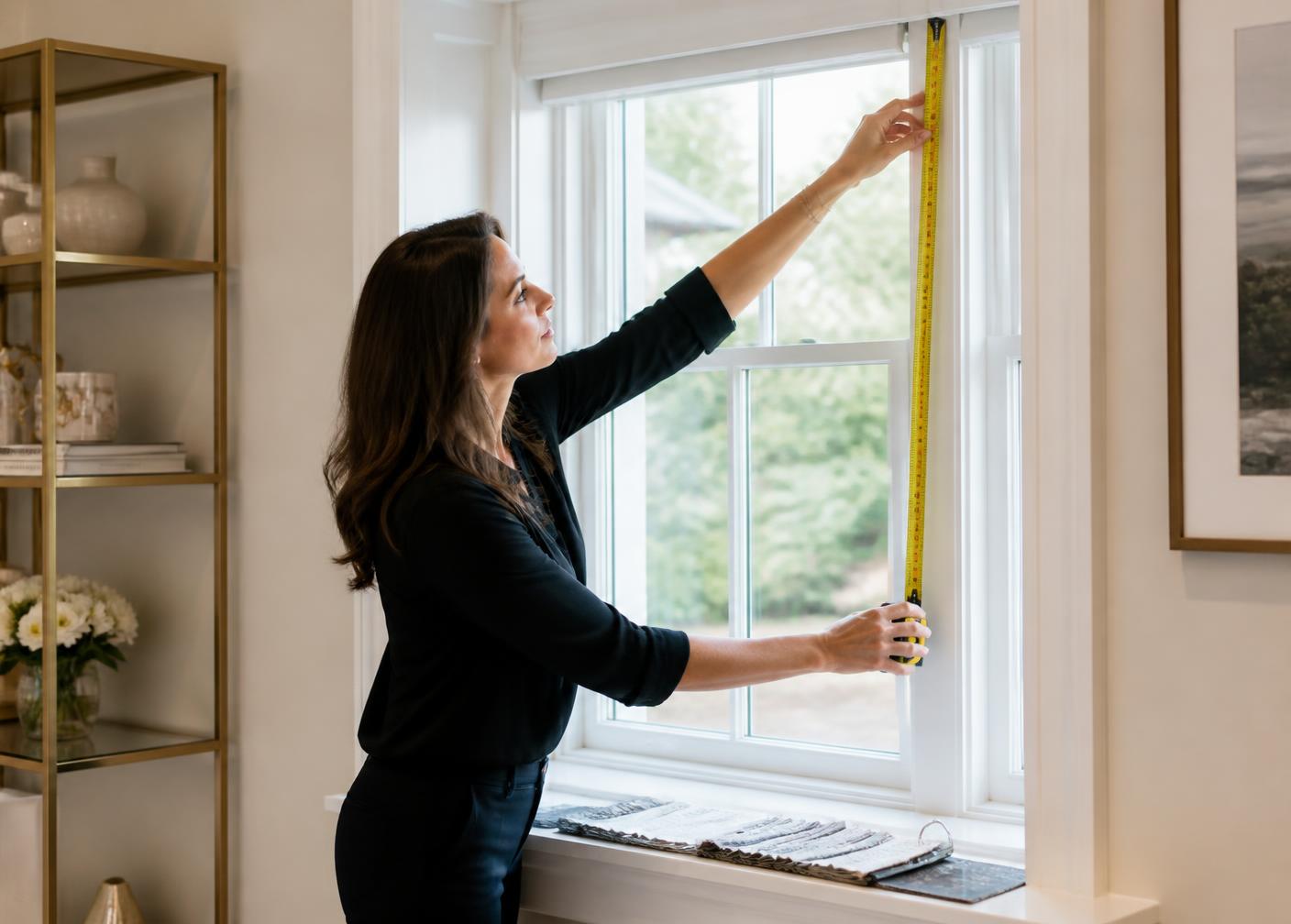 ModuShade consultation with window treatment samples
