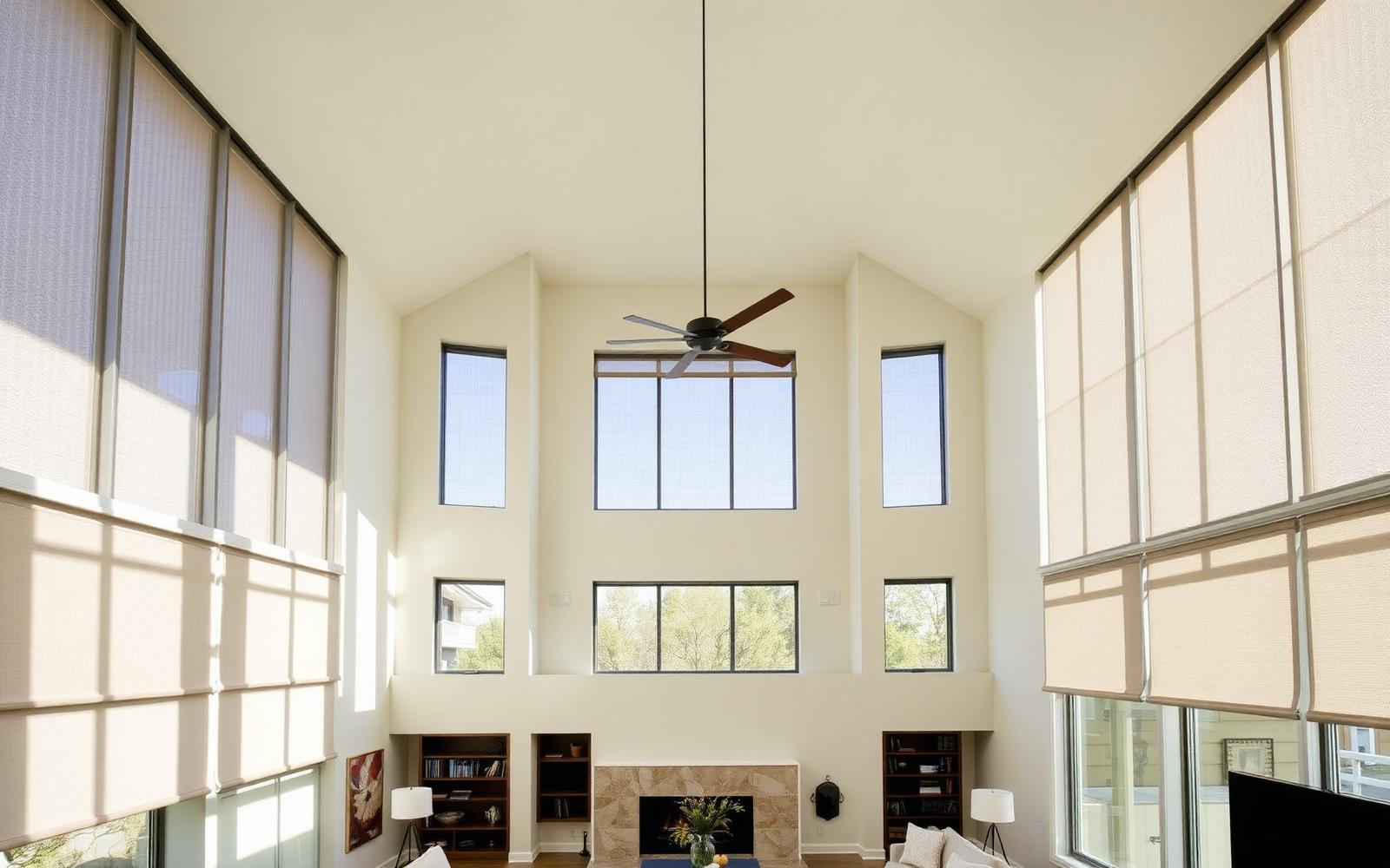 Dual roller shade system with sheer and blackout fabric layers